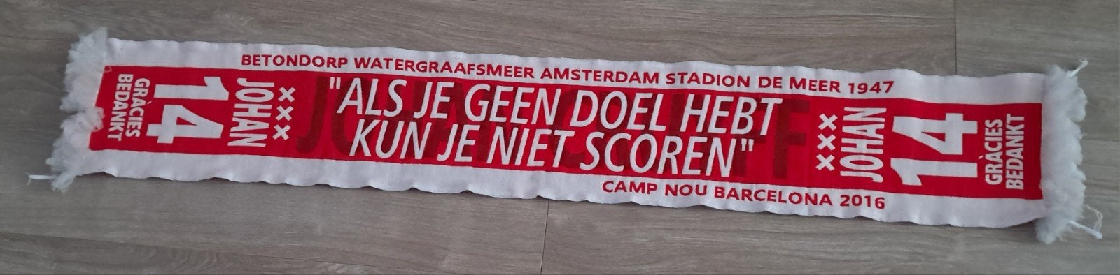 Sjaal Johan Cruijff, Ophalen of Verzenden, Zo goed als nieuw, Ajax, Vaantje of Sjaal