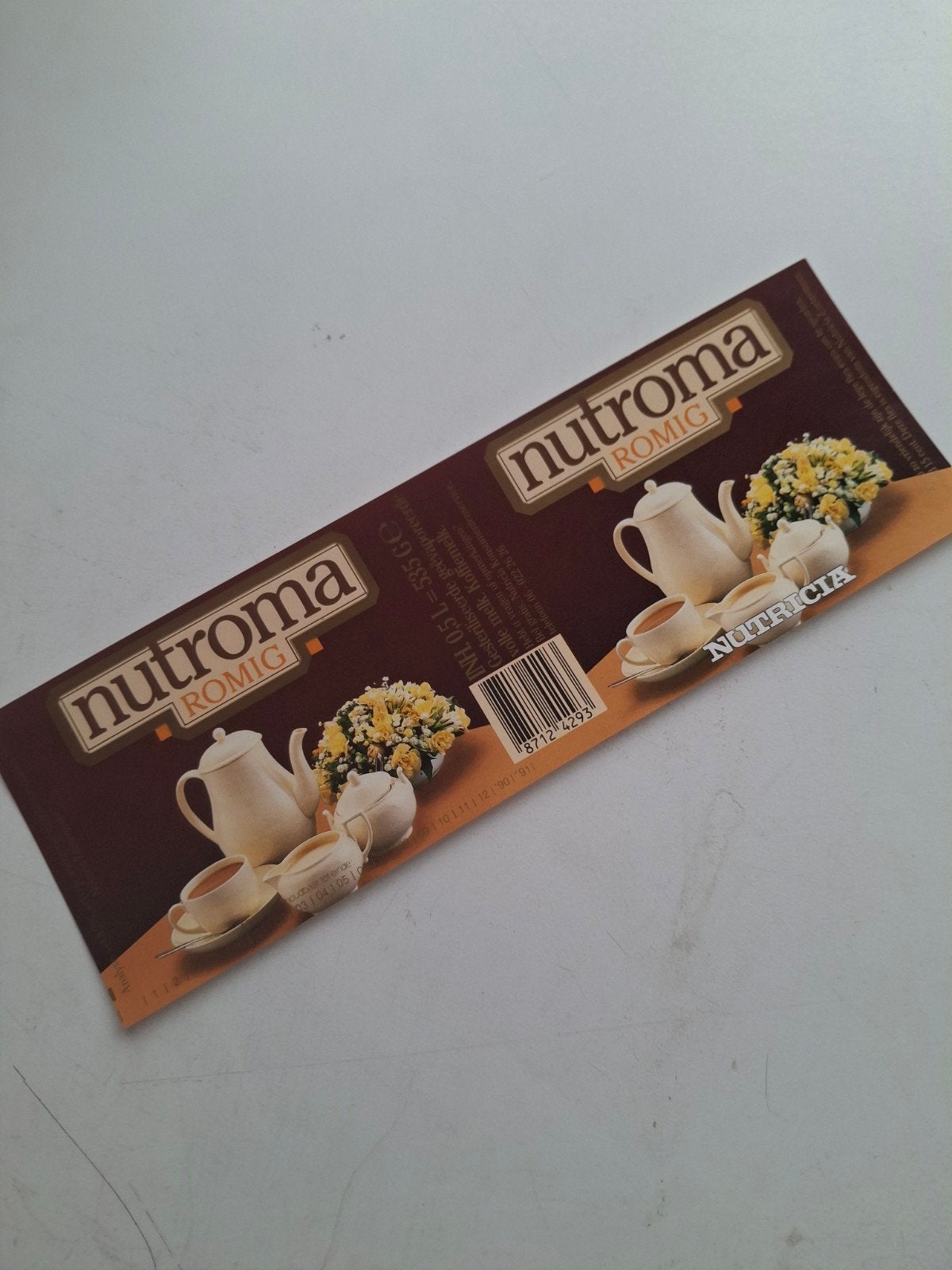 etiket Nutrica Nutroma Romig., Ophalen of Verzenden, Zo goed als nieuw, Overige typen