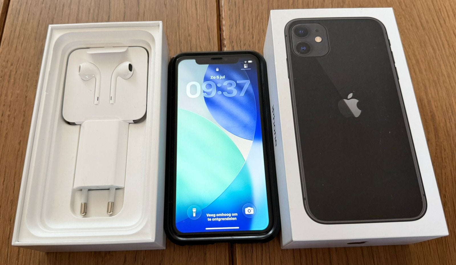 Iphone 11 zwart, 128GB. In mooie staat. 100% goed., Telecommunicatie, Mobiele telefoons | Apple iPhone, Zwart, 128 GB, Gebruikt