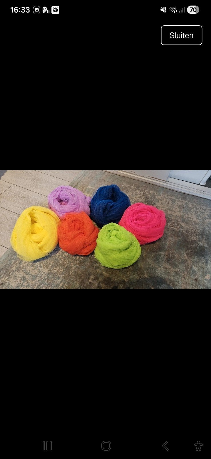 Kleurrijke Tule Stoffen Rollen voor Decoratie en Knutselen, Meerkleurig, Nieuw, Ophalen of Verzenden, Polyester