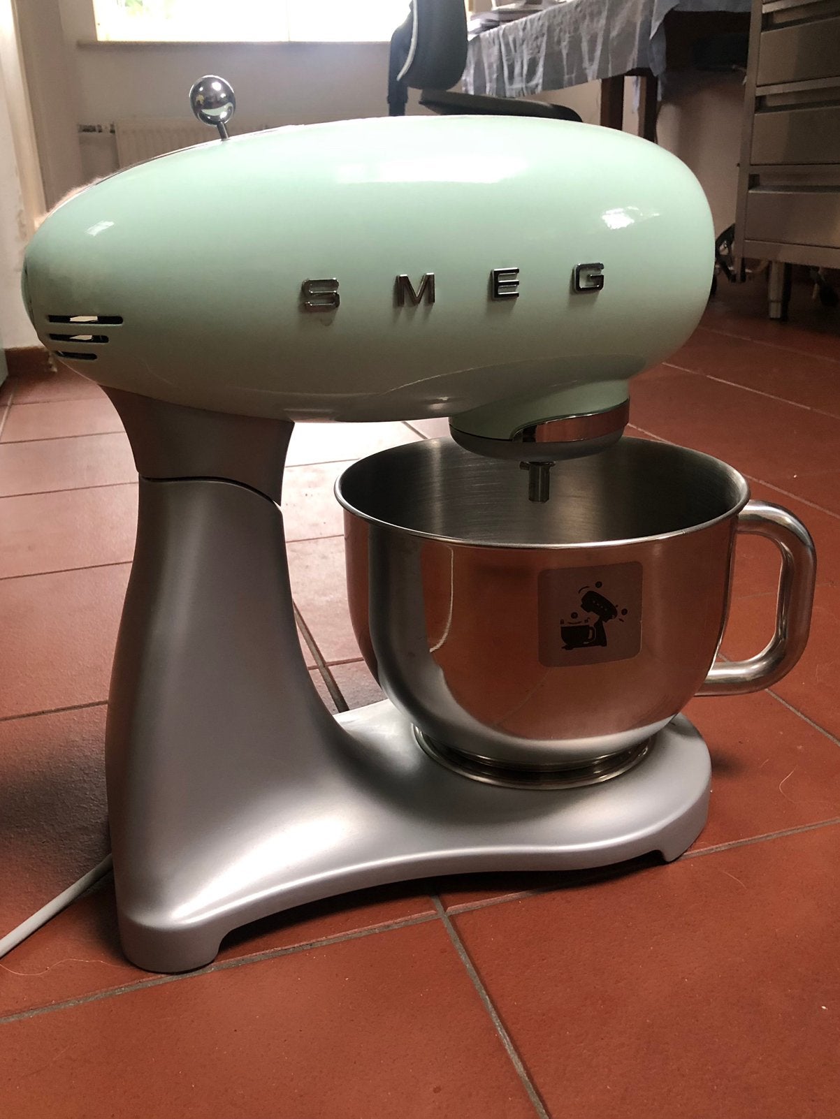 Smeg Keukenmachine SMFO1 Mintgroen., Witgoed en Apparatuur, 4 liter of meer, Ophalen, Zo goed als nieuw, 3 snelheden of meer