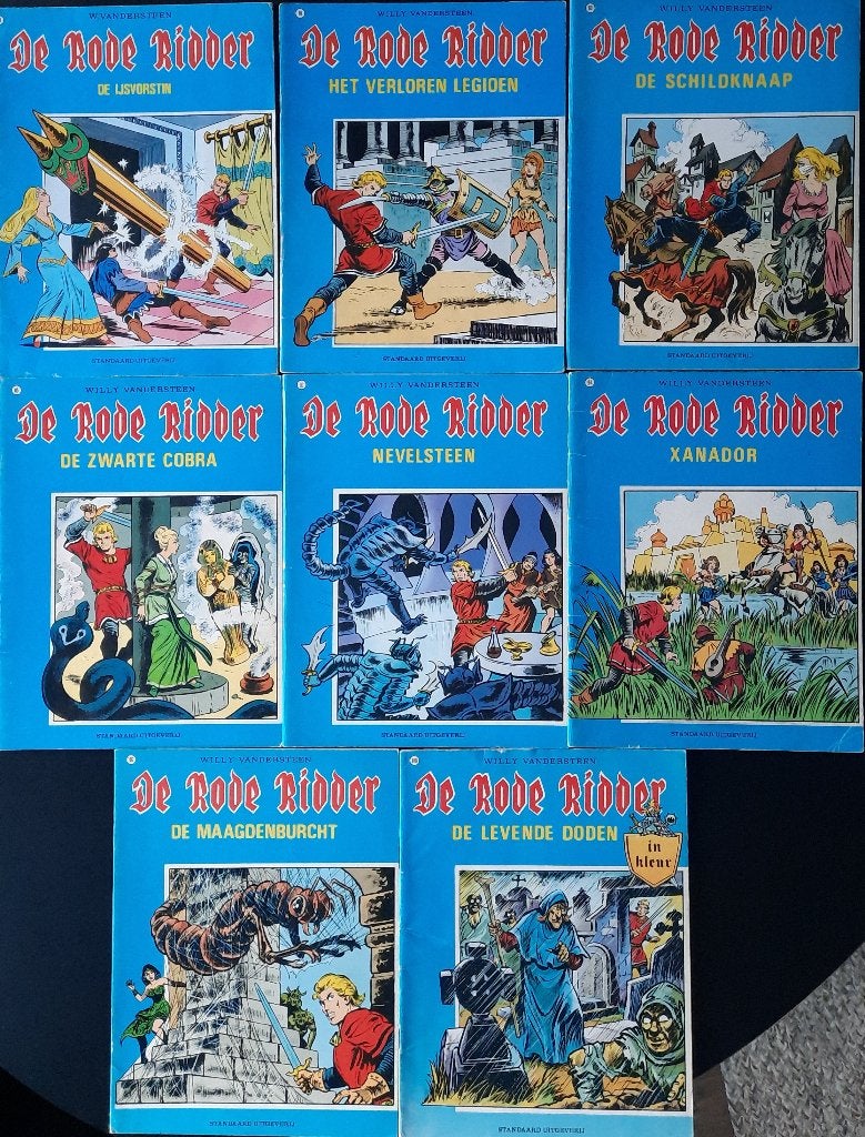 Rode Ridder 8 eerste drukken, Boeken, Stripboeken, Meerdere stripboeken, Ophalen of Verzenden, Gelezen, Willy Vandersteen
