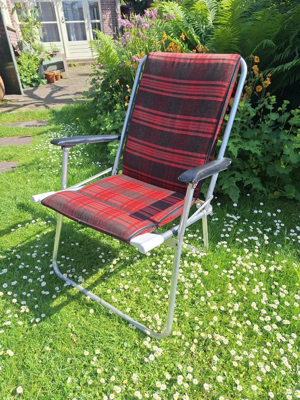 Vintage campingstoel, Caravans en Kamperen, Kampeermeubelen, Ophalen, Gebruikt, Campingstoel