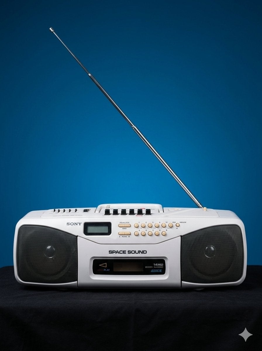 Vintage Sony CFS-207L Space Sound Radio Cassette Recorder, Ophalen of Verzenden, Gebruikt, Radio, Met cd-speler