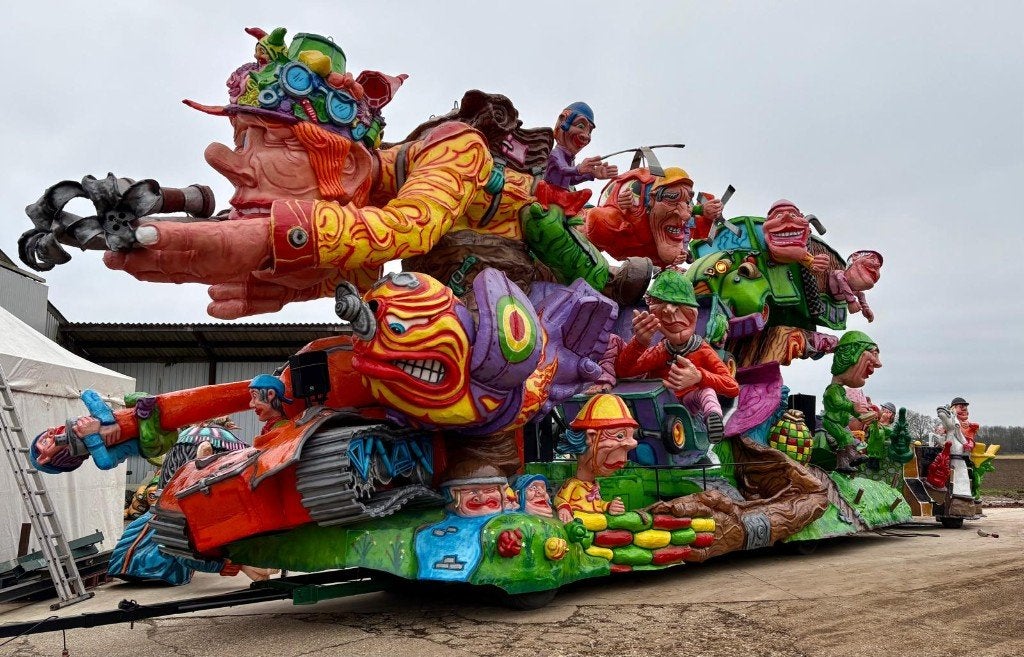 Polyester carnavalswagen, Ophalen, Gebruikt, Feestartikel, Carnaval