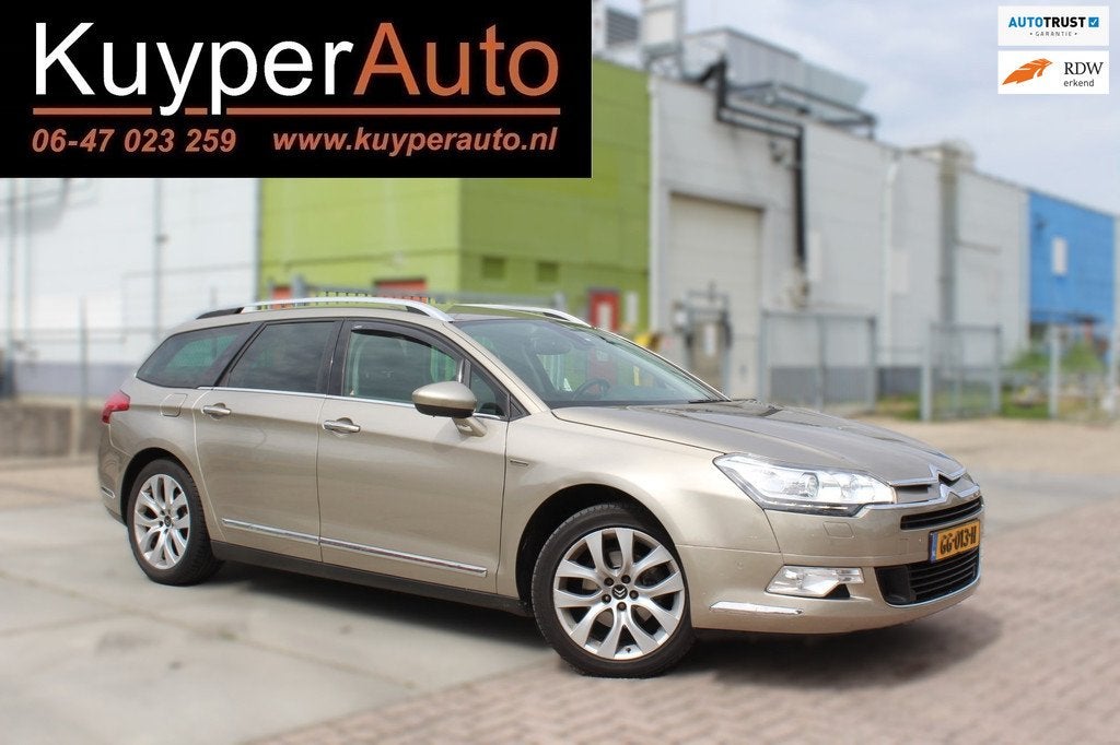 Citroen C5 Tourer 1.6 THP Exclusive automaat leder trekhaak, Euro 5, Gebruikt, Bruin, C5