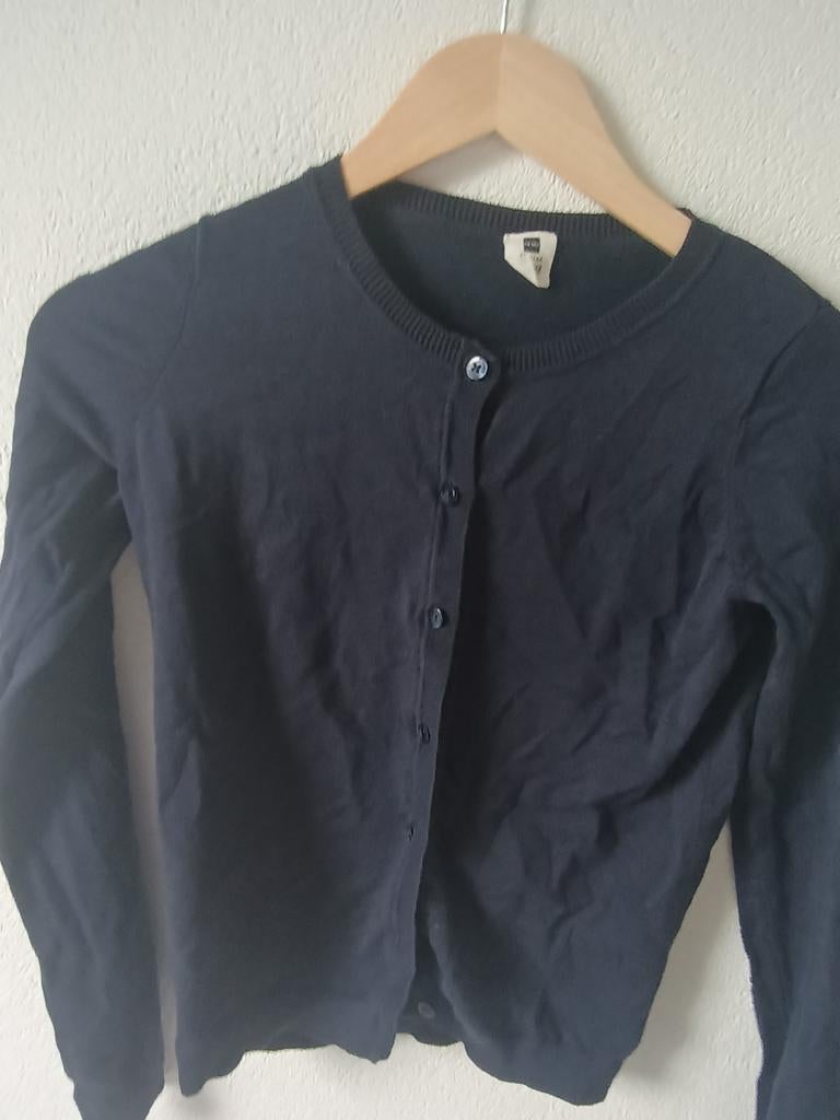 Donkerblauwe gebreide cardigan van Hema maat 158/164, GAP, Blauw, Ophalen of Verzenden, Zo goed als nieuw