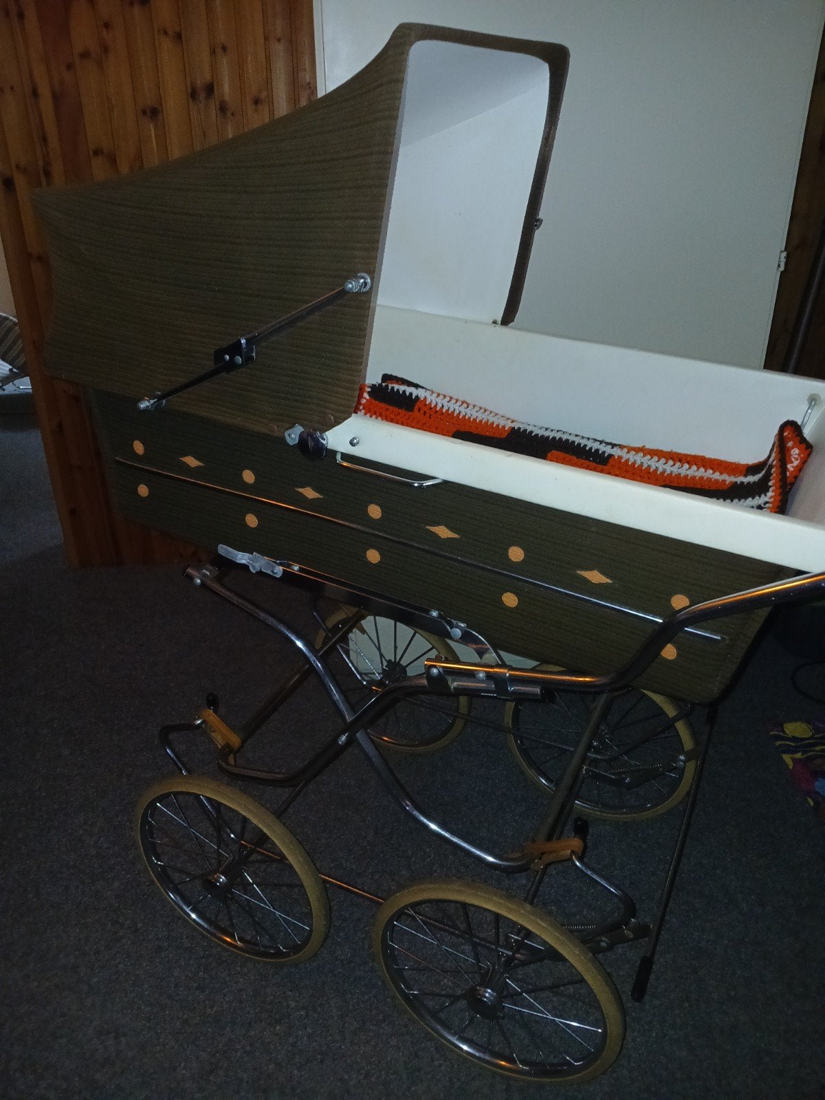 Vintage Kinderwagen/Combiwagen met Reiswieg en Zitje, Gebruikt, Combiwagen, Met reiswieg, Ophalen