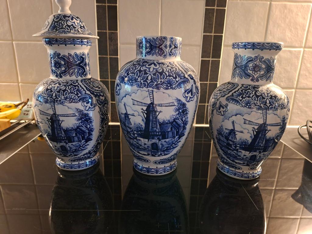 Delfts blauwe kastvazen, Antiek en Kunst, Ophalen