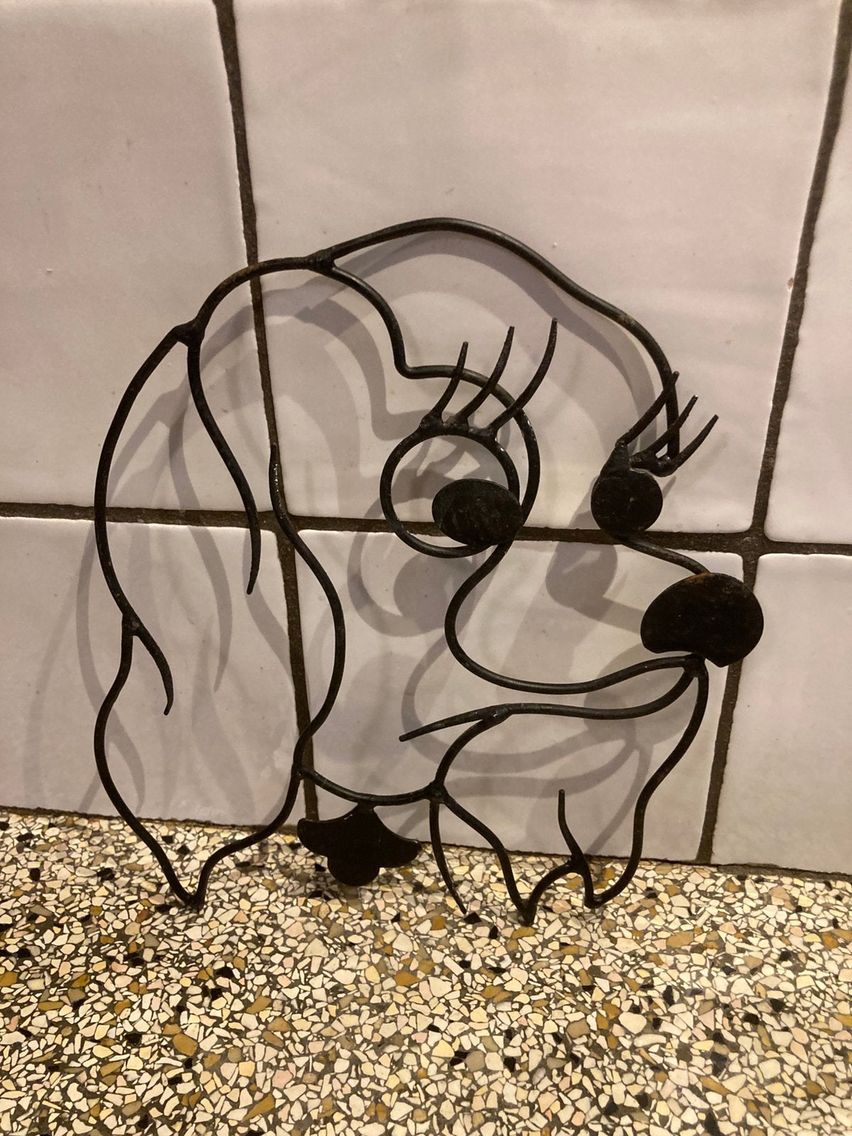 Metalen kop hond, Antiek en Kunst, Ophalen of Verzenden