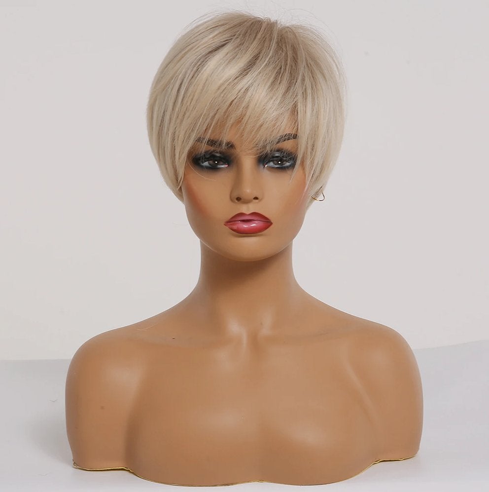 Blonde Korte Pruik Met Bob Blond Haar Haren Dames Vrouwen, Verzenden, Nieuw, Pruik of Haarverlenging
