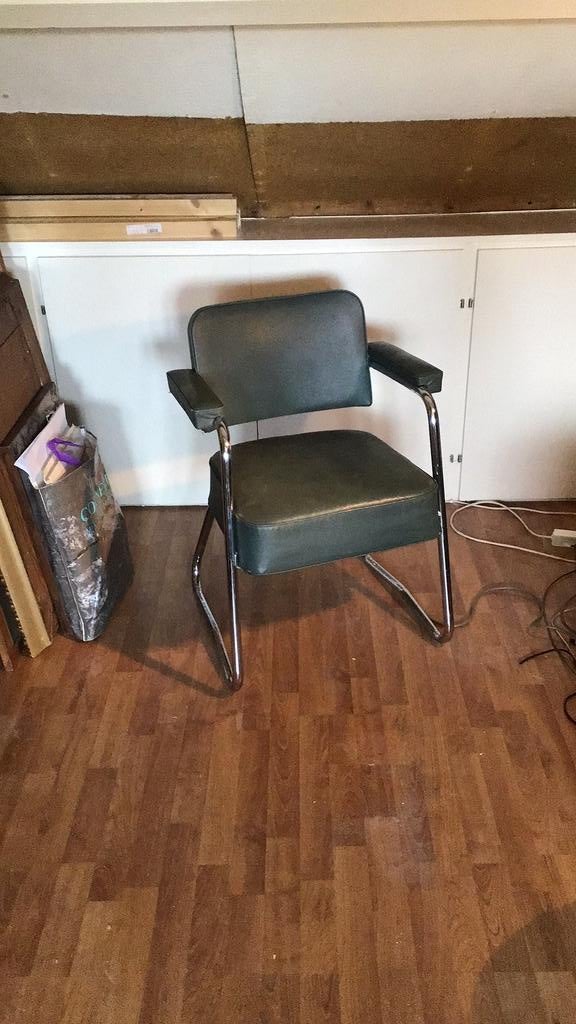 Fauteuil buizenframe  set van 2, Huis en Inrichting, Stoelen, Ophalen, Gebruikt, Overige materialen, Twee