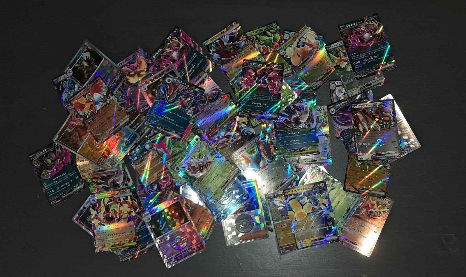 Pokémon kaarten 70x EX RR & pokeball reverse holo SV8a Japa, Ophalen of Verzenden, Gebruikt, Meerdere kaarten, Foil