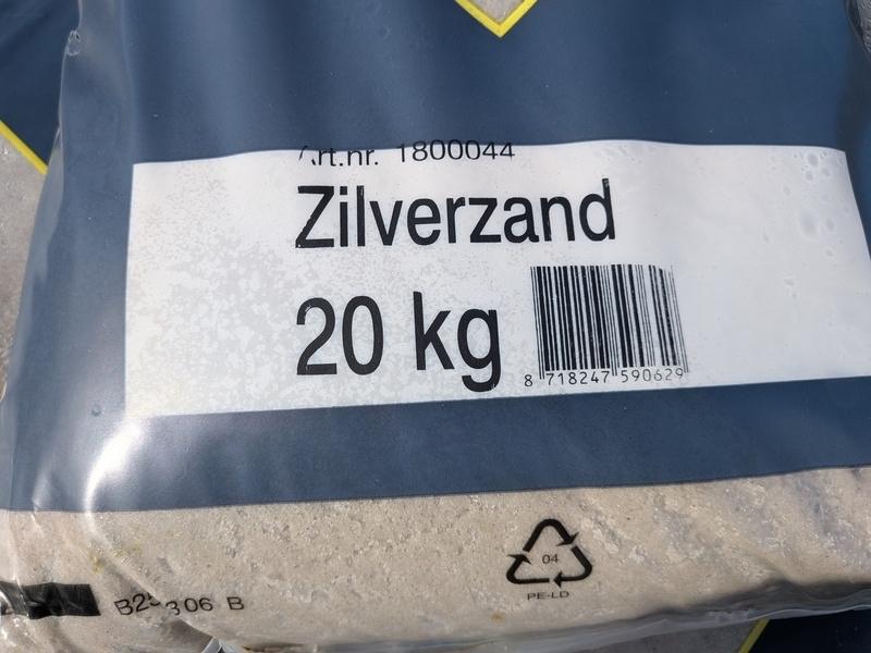 Zilverzand 20 kg Gardenlux - 30 zakken beschikbaar, Tuin en Terras, Ophalen, Nieuw, Zilverzand