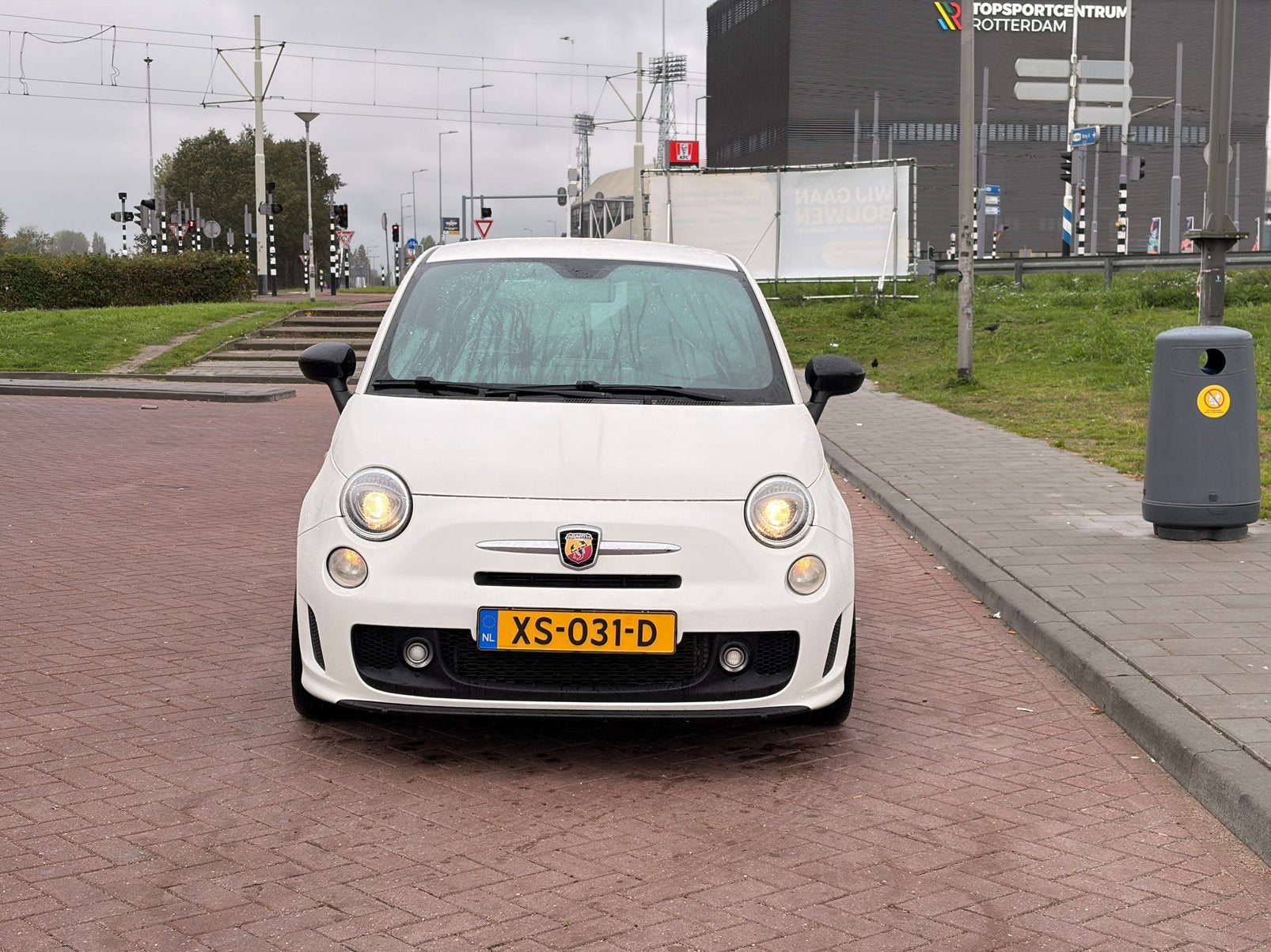 Fiat 500 1.4 Abarth 2010 Wit, Auto's, Voorwielaandrijving, 40 €/maand, Zwart, 4 cilinders