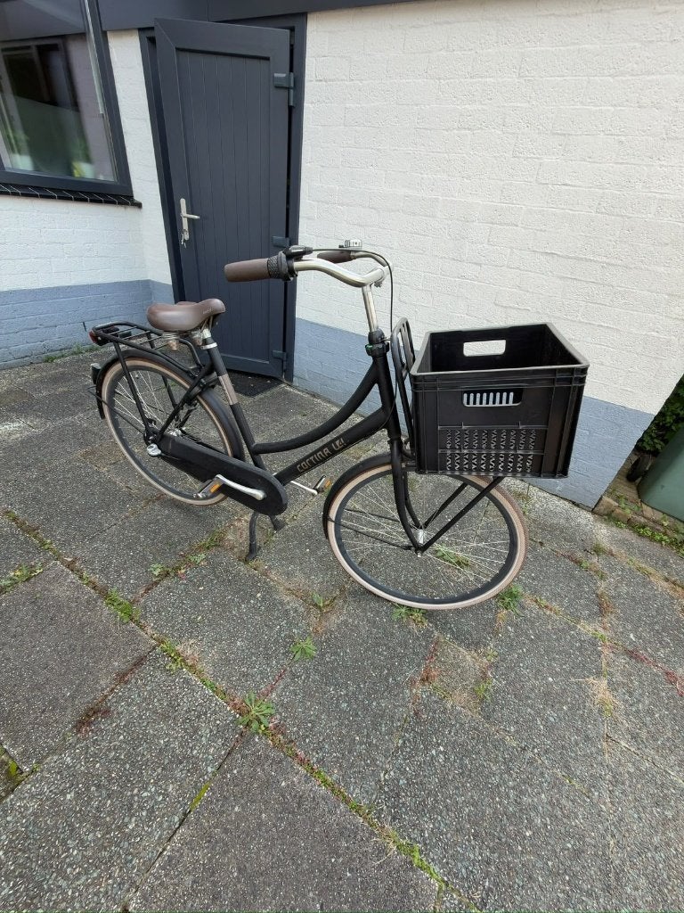 Foto 3 van Cortina U4 Transportfiets Dames - Zwart met krat