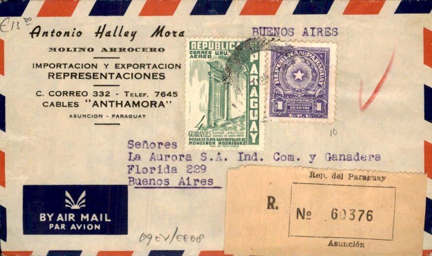 Paraguay - Aangetekend - Argentinië - Reclame - 1948, Postzegels en Munten, Verzenden, Envelop