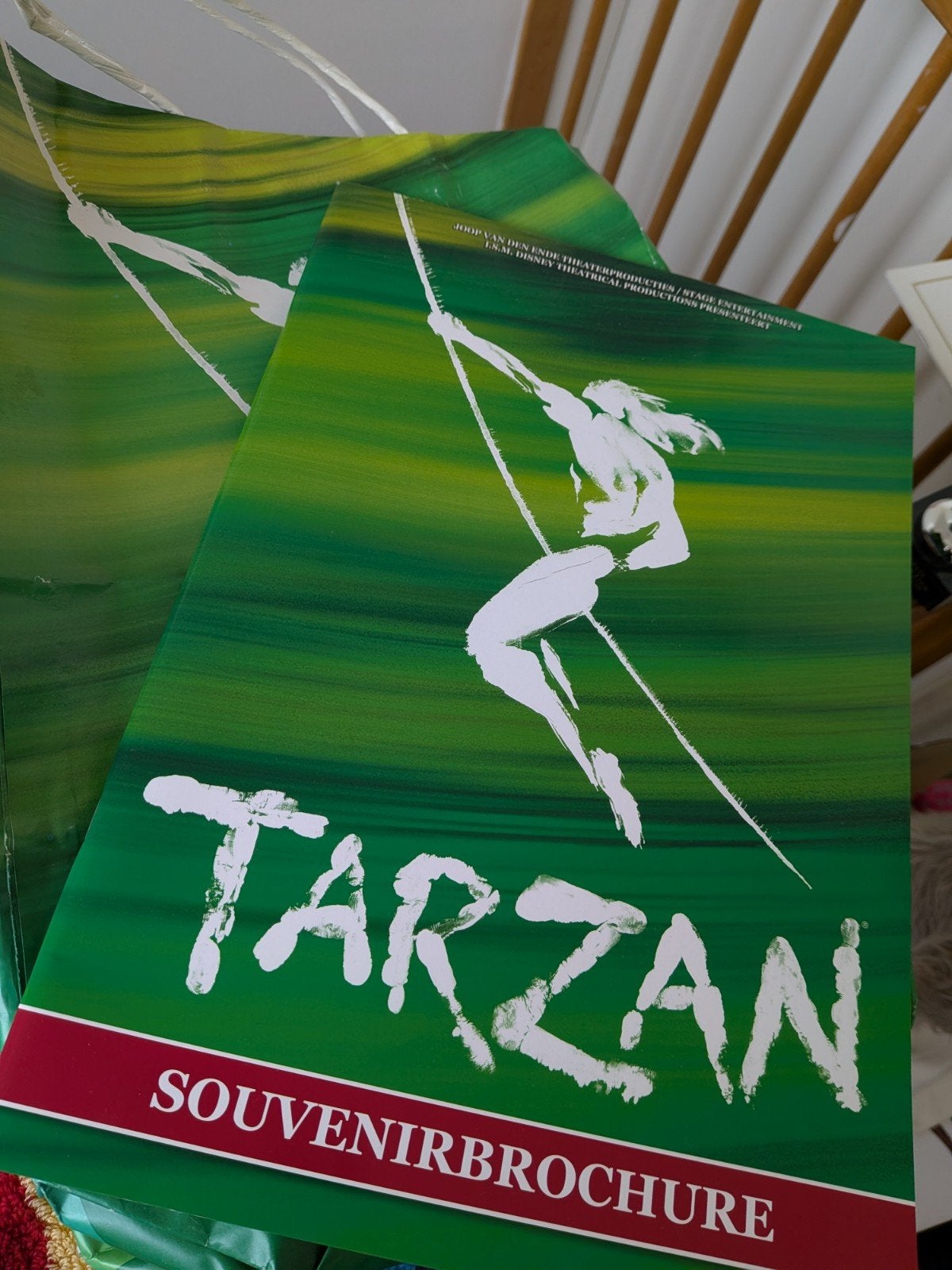 Tarzan Souvenirbrochure Musical Disney, Boeken, Ophalen of Verzenden, Zo goed als nieuw, Disney Theatrical Productions, Nederland