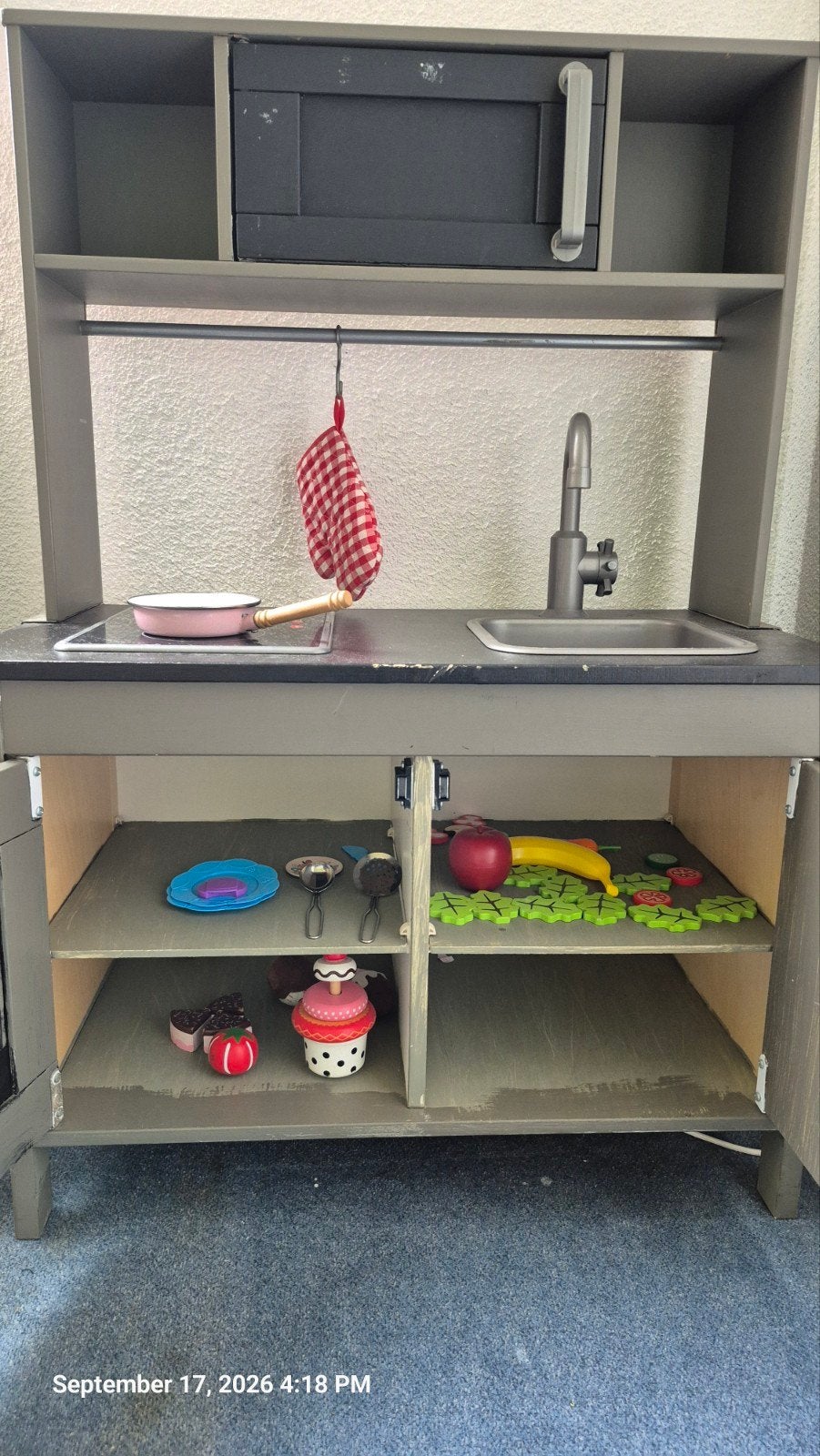 Houten speelkeuken met accessoires, Ophalen, Gebruikt, Speelkeuken
