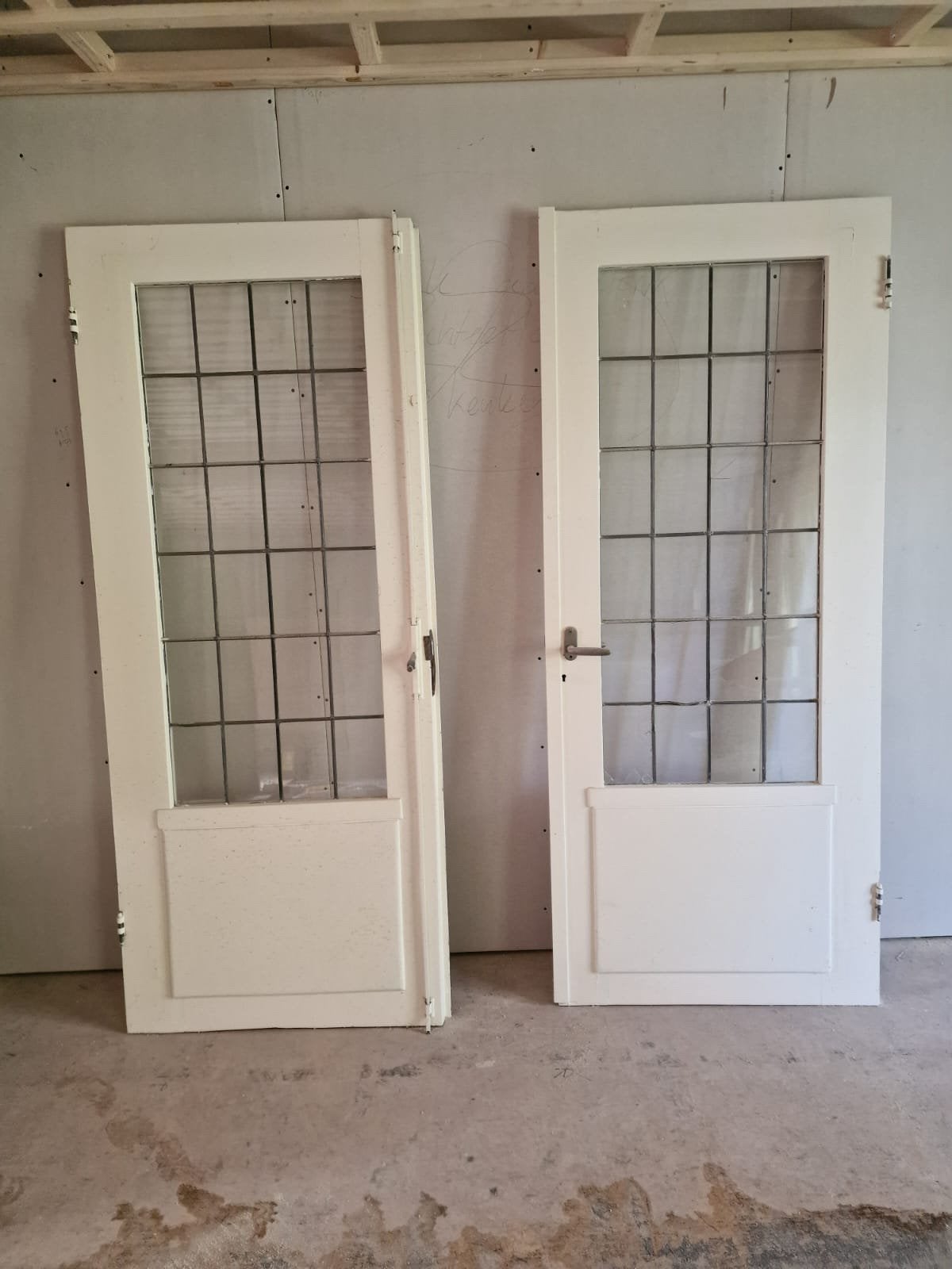 Mooie glas in lood deuren voor en suite, Ophalen, Gebruikt, Binnendeur, Glas