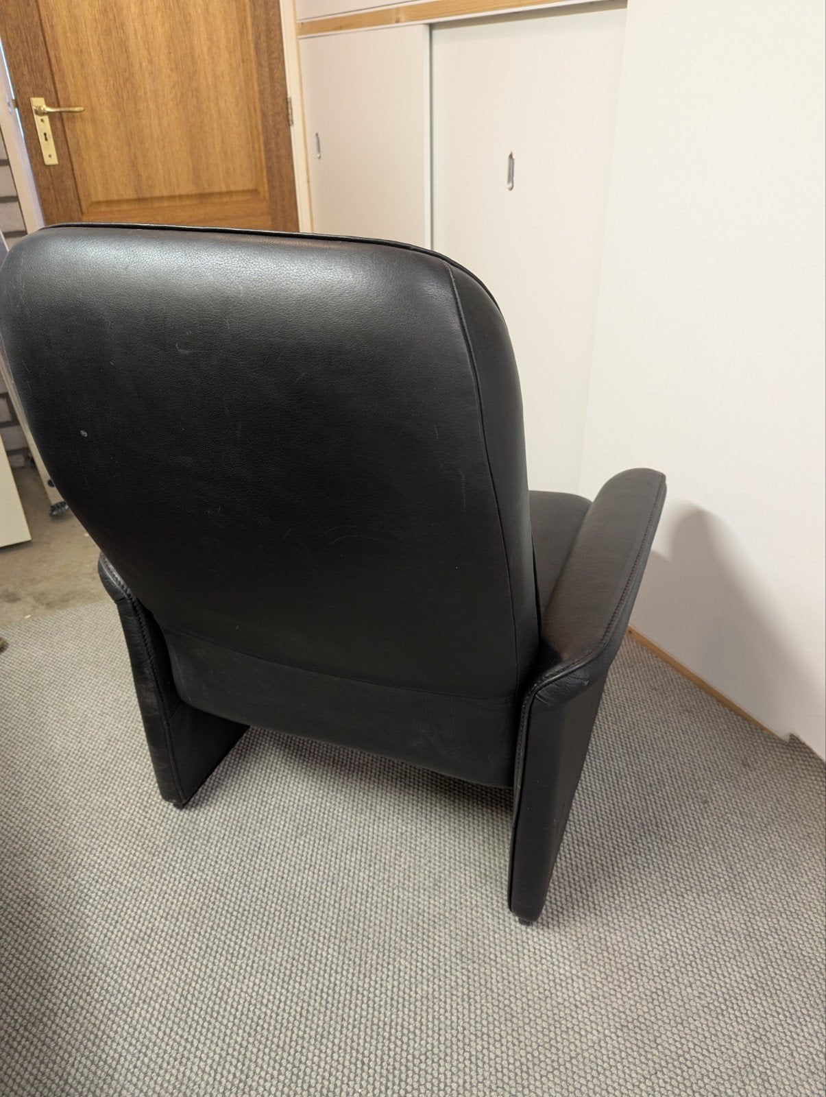 relaxfauteuil van De Sede, Huis en Inrichting, Fauteuils, Ophalen, Gebruikt, Minder dan 75 cm, Leer