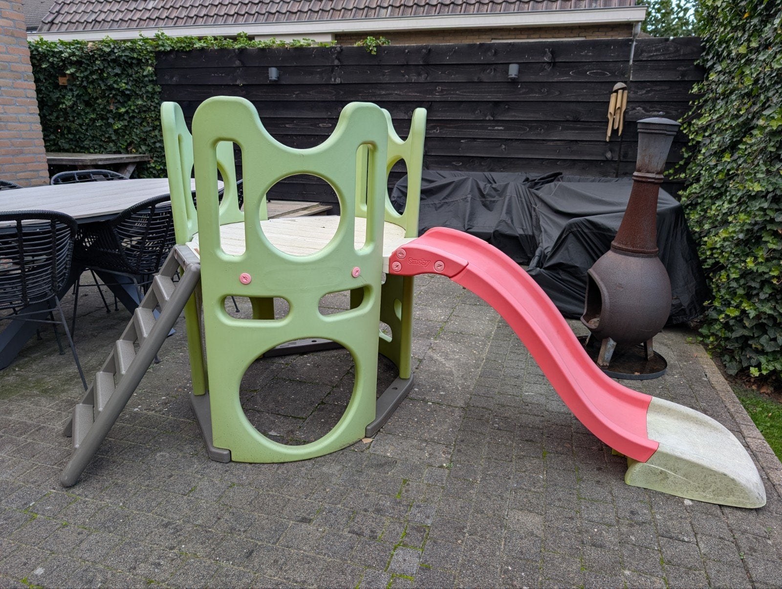 Smoby speeltoestel met glijbaan en trap, Ophalen, Gebruikt, Glijbaan
