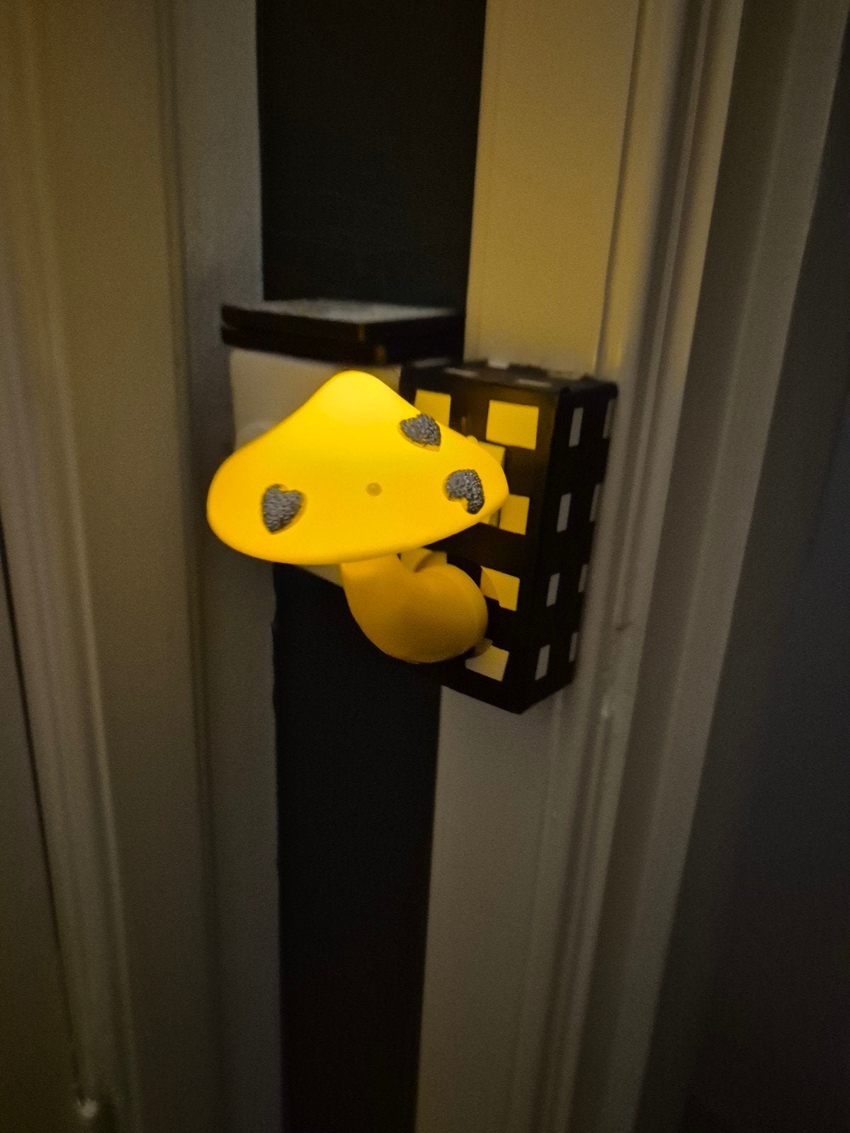 Paddenstoel Nachtlampje, Met sensor, Kunststof, Verzenden, Geel