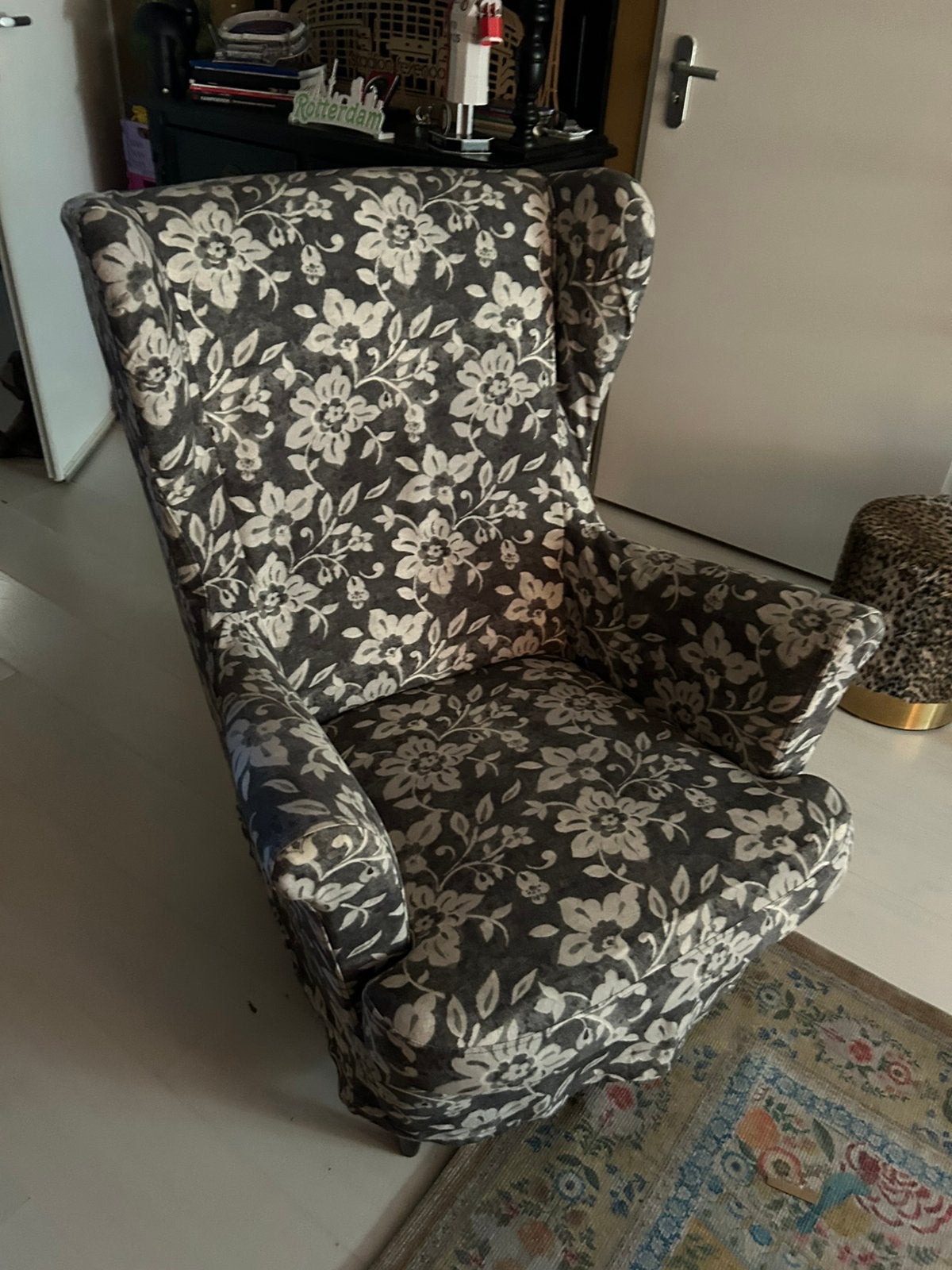 Mooie  fauteuil, Ophalen, Zo goed als nieuw, 50 tot 75 cm, Leer