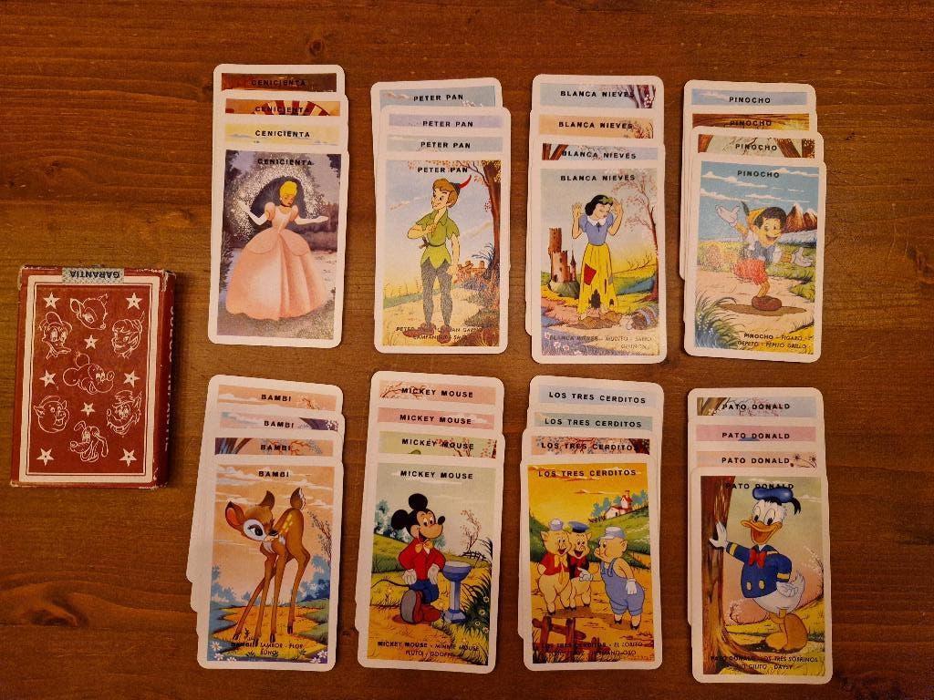 Vintage Disney Kwartetspel Fournier - Jaren 60/70 Retro, Vijf spelers of meer, Ophalen of Verzenden, Zo goed als nieuw, Disney