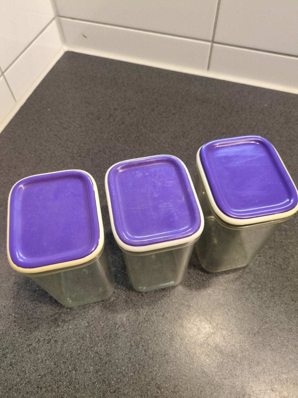 Set van 3 vintage Rosti Mepal bewaardozen met deksel, Ophalen of Verzenden