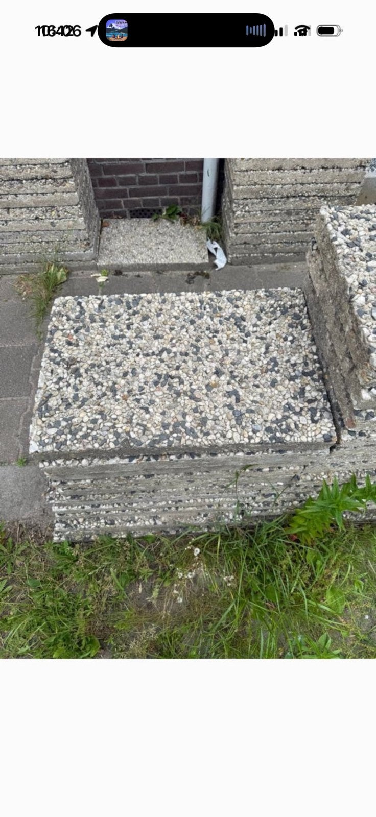 Grindtegels 40x60 40 stuks gratis, Tuin en Terras, Ophalen, Zo goed als nieuw, Grijs