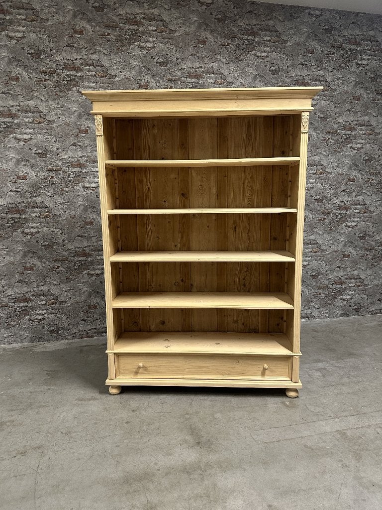 grenen boekenkast nr.8832, Antiek, Gebruikt, 100 tot 150 cm, Ophalen of Verzenden