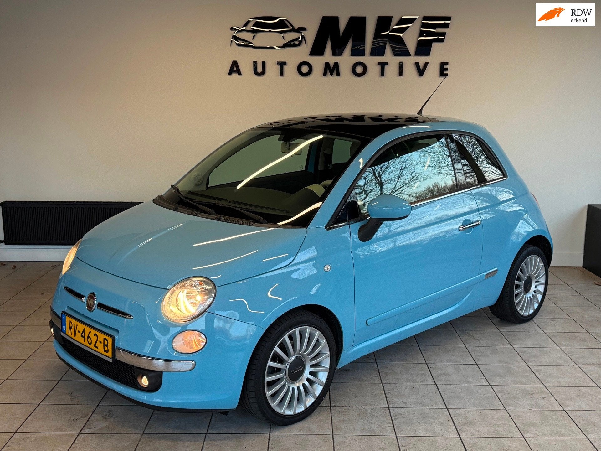 Fiat 500 0.9 TwinAir Pop 2011 Blauw Airco/PANO/LMV/NWE APK!, Auto's, Voorwielaandrijving, Euro 5, 86 pk, Gebruikt