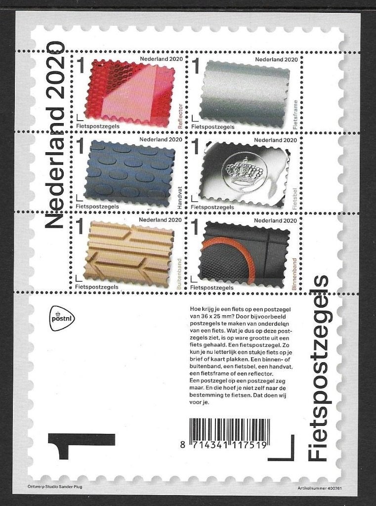 Vel Fietspostzegel no V3859, postfris, Ophalen of Verzenden, Postfris
