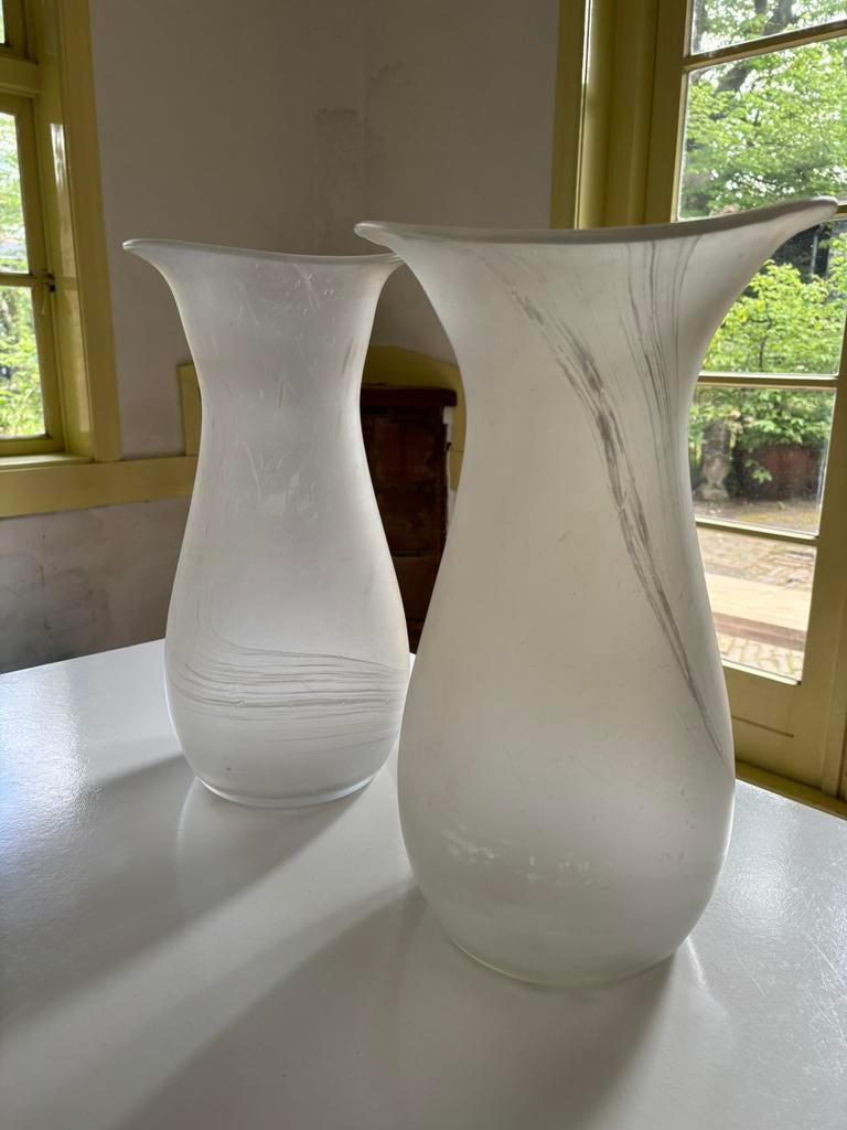 Peill & Pulzer glazen vazen, Ophalen, Wit, Minder dan 50 cm, Glas
