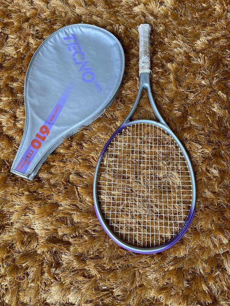 Tecno Pro Concorde 610 tennisracket met hoes, Sport en Fitness, Tennis, Ophalen of Verzenden, Zo goed als nieuw, Racket, Overige merken