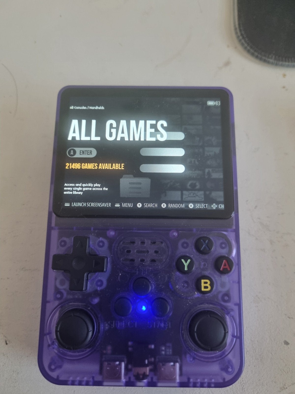 Retro Gaming Handheld - Paars (21496 games), Ophalen, Overige merken, Zo goed als nieuw