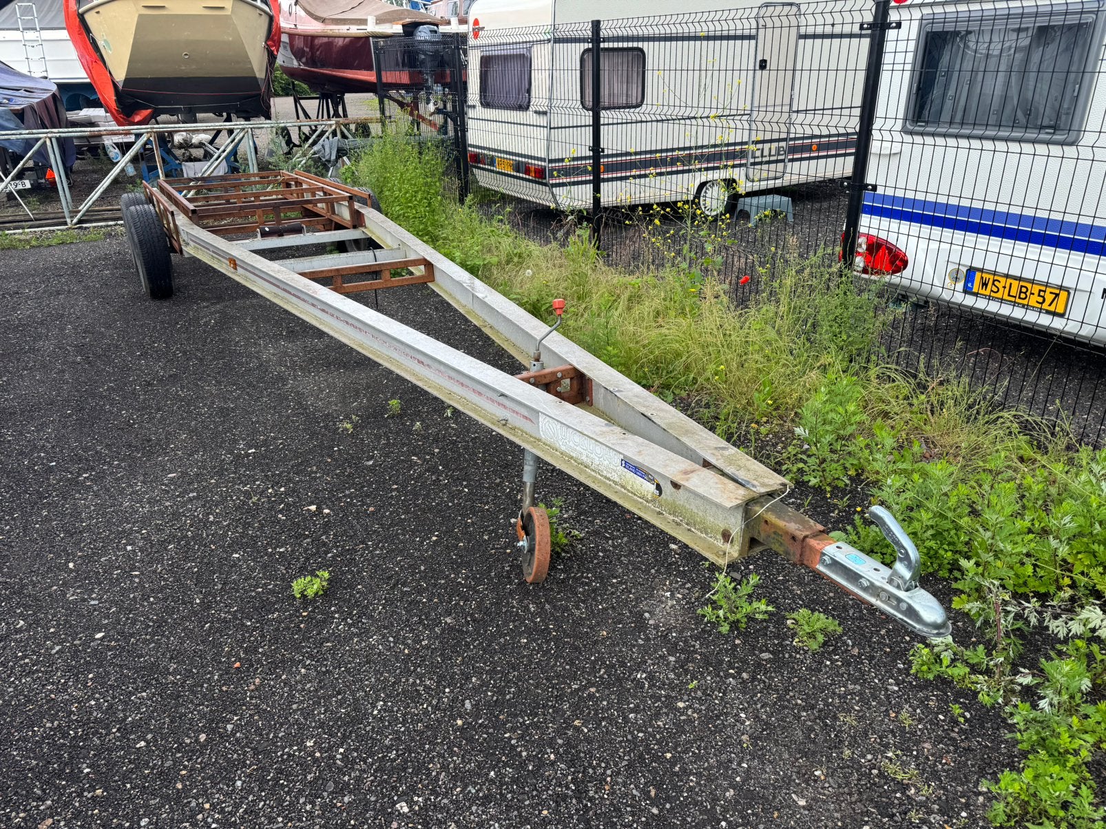 Amerikaanse boottrailer met wat werk 8 meter lang, Ophalen of Verzenden, Bumper