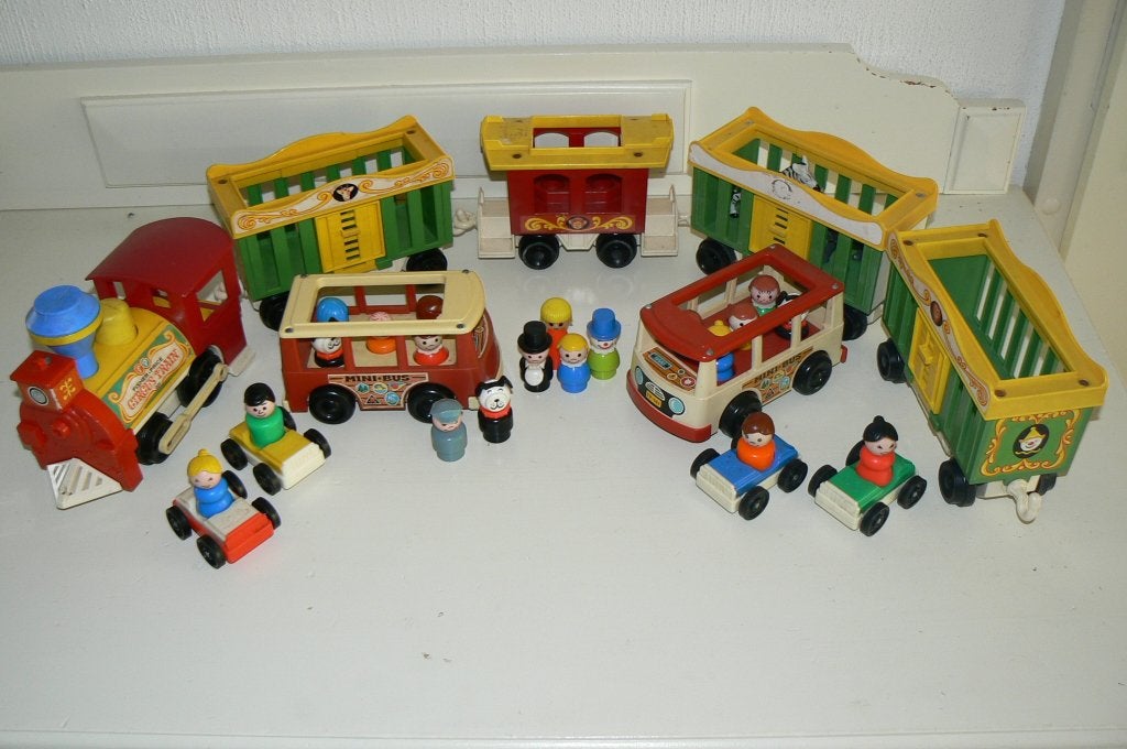 Vintage Fisher Price Circus Trein 991. Speelset jaren '70, Ophalen of Verzenden, Zo goed als nieuw, Speelset, Met geluid