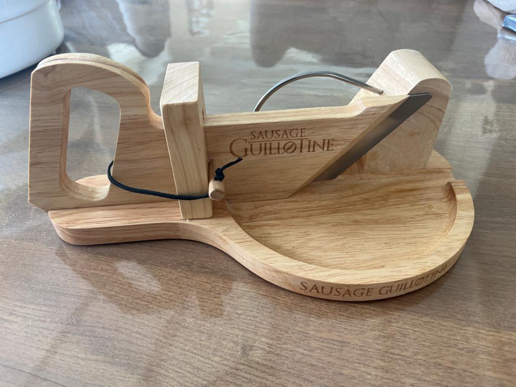 Houten worst guillotine - worstsnijder, Hout, Nieuw, Ophalen of Verzenden, Snijmachine