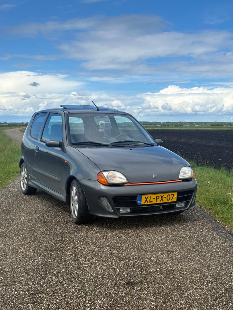Fiat Seicento abarth 1.1 Sporting, Voorwielaandrijving, Stof, Elektrische ramen, Origineel Nederlands