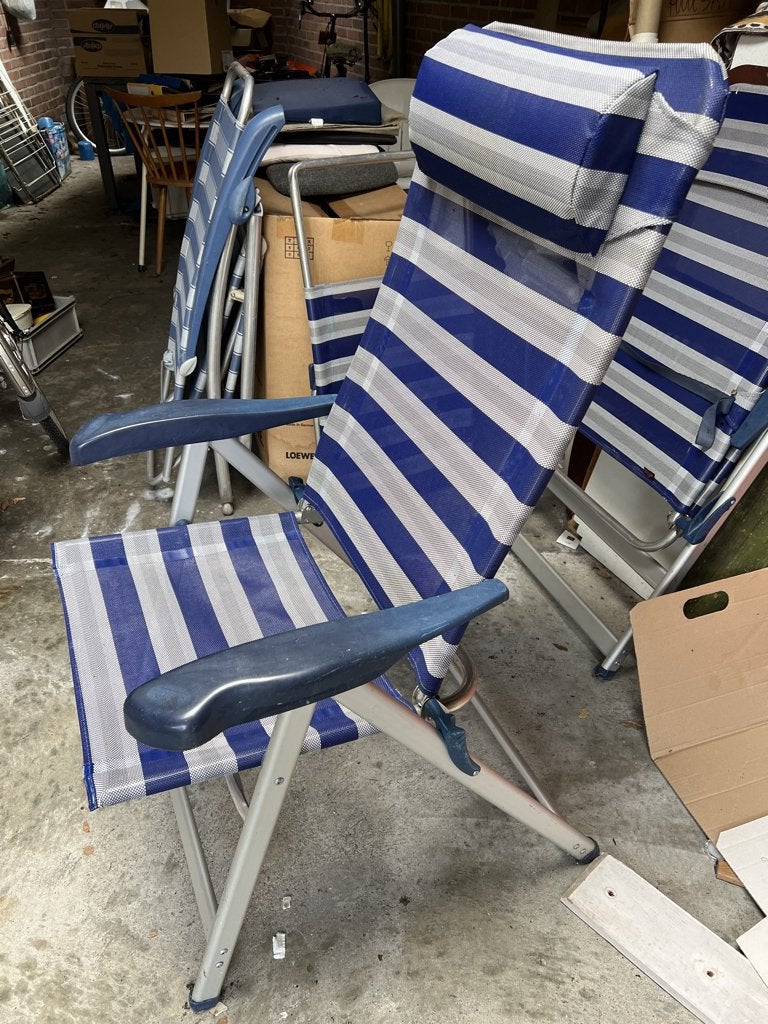Twee camping- of tuinstoelen van Crespo, Caravans en Kamperen, Ophalen, Gebruikt, Campingstoel
