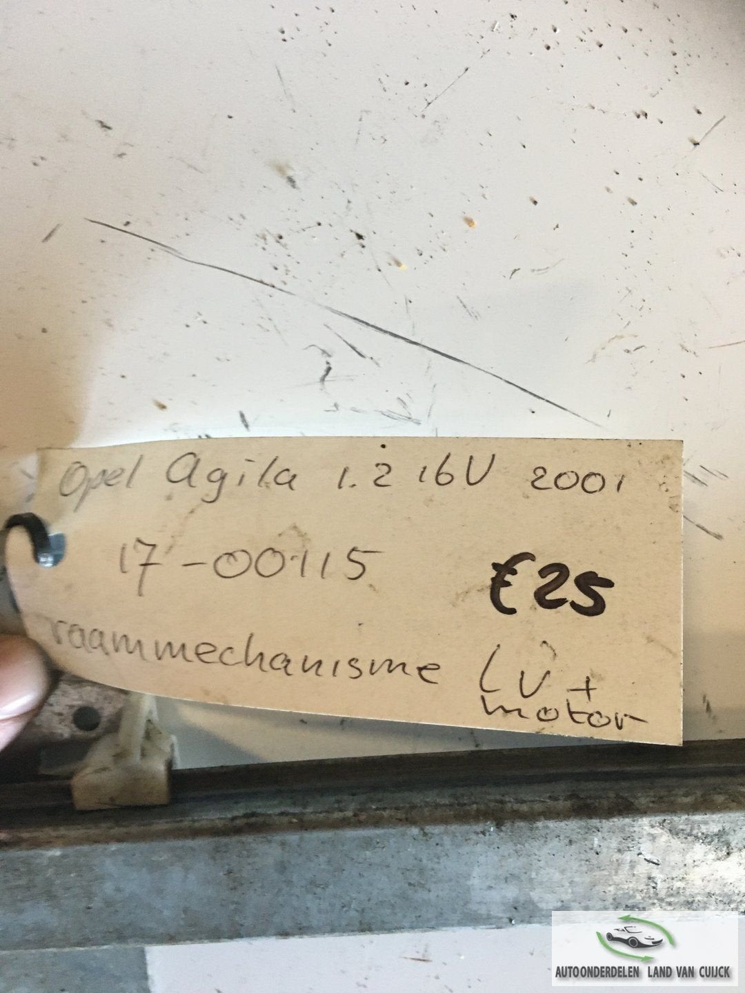 Opel Agila 2001 Elektr. raammechanisme Linksvoor, Auto-onderdelen, Gebruikt, -, -, Ophalen of Verzenden