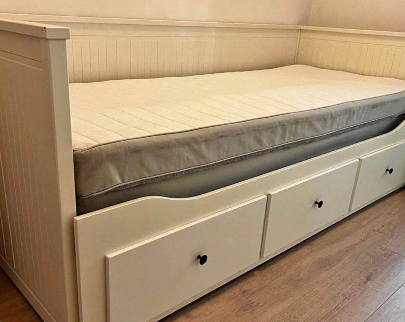 Ikea bed, Ophalen, Eenpersoons, Wit, Zo goed als nieuw