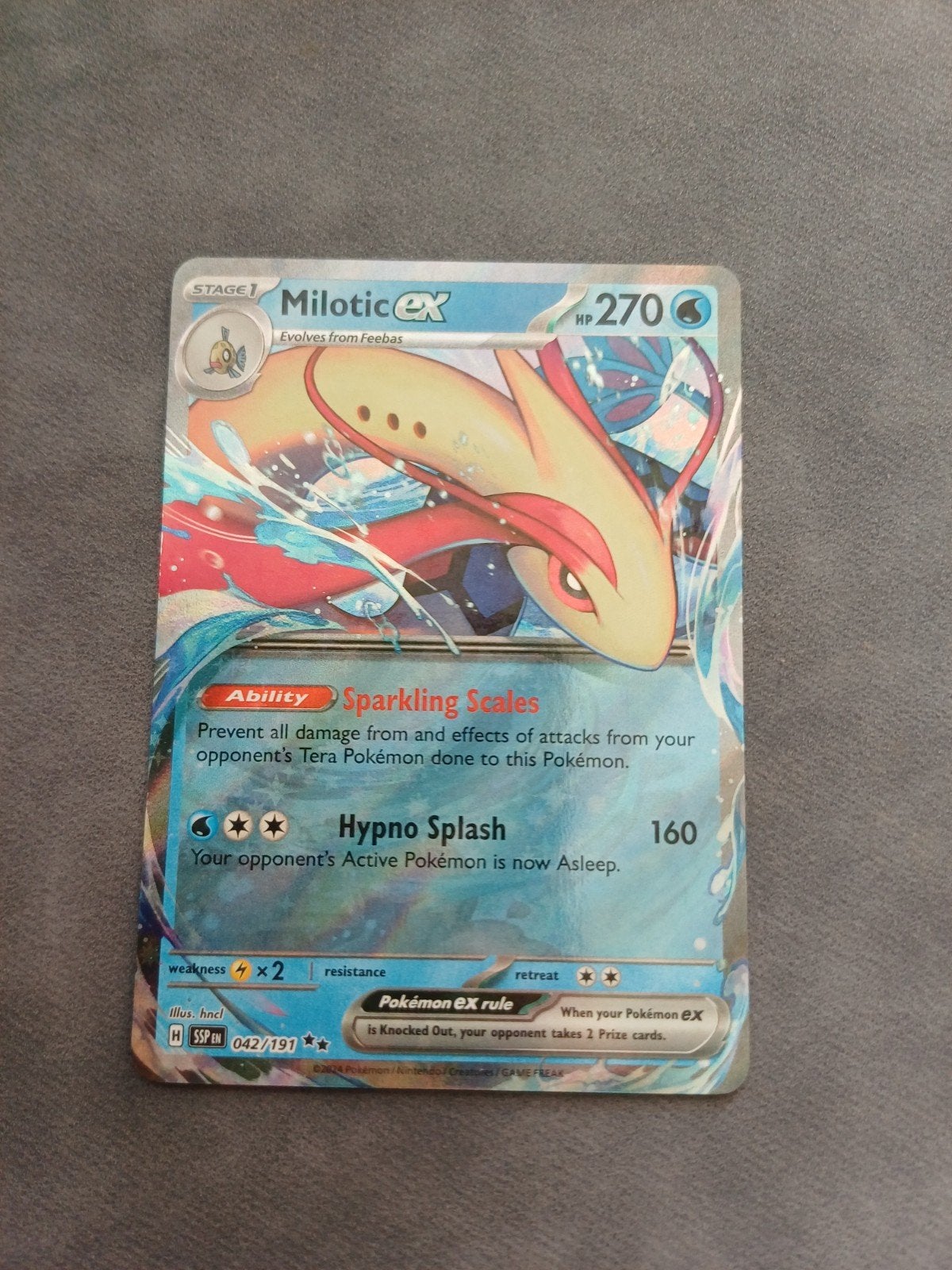 Milotic EX Pokémon Kaart, Ophalen of Verzenden, Zo goed als nieuw