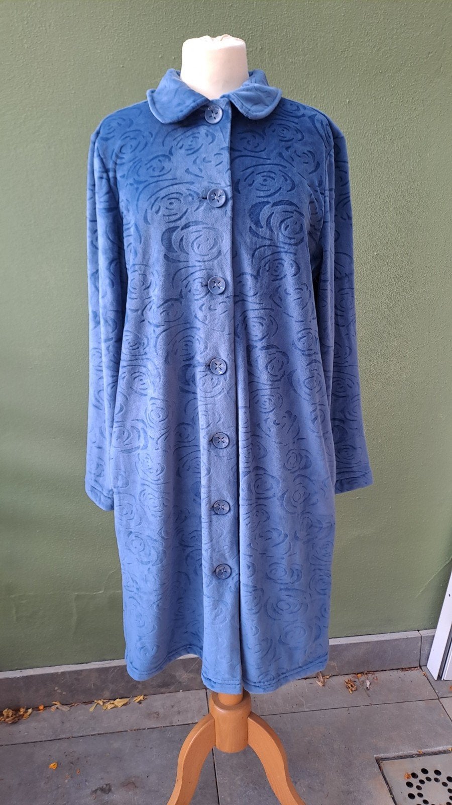 Ringella Lingerie Badjas Blauw met Rozenpatroon, Ringella Lingerie, Blauw, Ophalen of Verzenden, Ringella GmbH, Hauptstraße 10, 91757 Treuchtlingen, Duitsland