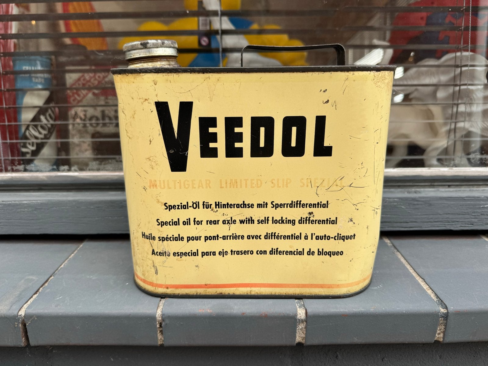 Vintage Veedol Olieblik - Decoratief Verzamelobject, Gebruikt, ., ., .
