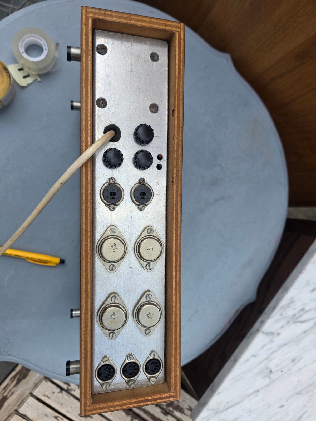Vintage Audio Voorversterker - Houten Behuizing, Overige merken, Ophalen of Verzenden, Minder dan 60 watt, Gebruikt