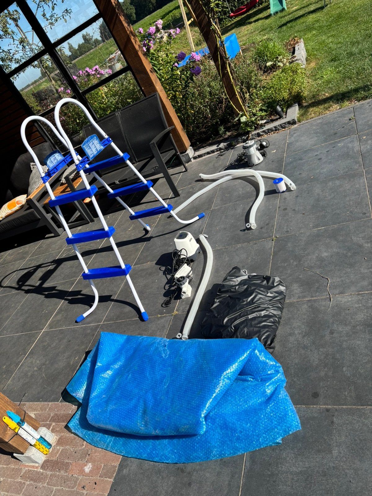 Zwembad toebehoren ø366 o.a, solar cover, qs2000 zoutwater, Ophalen, Gebruikt, Overige typen