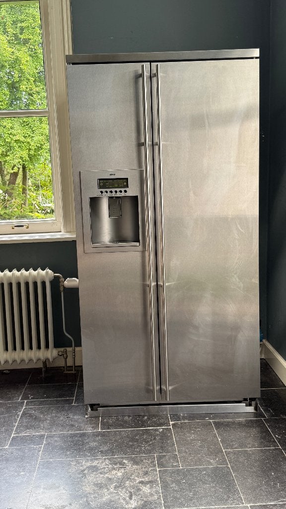 ATAG Amerikaanse koelkast KA2211DL — RVS, 524 L, Witgoed en Apparatuur, Ophalen, Gebruikt, 200 liter of meer, 60 cm of meer